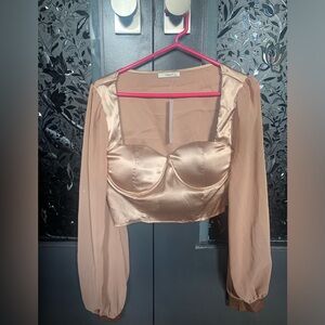 Timing Los Angeles | Satin Bustier Corset Top